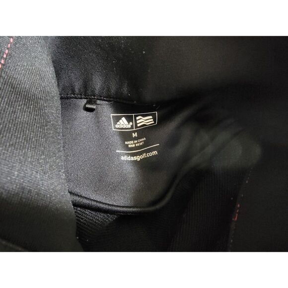 Adidas Golf Women's Pink Windowpane Full Zip Sweatshirt - Medium - Picture 4 of 7